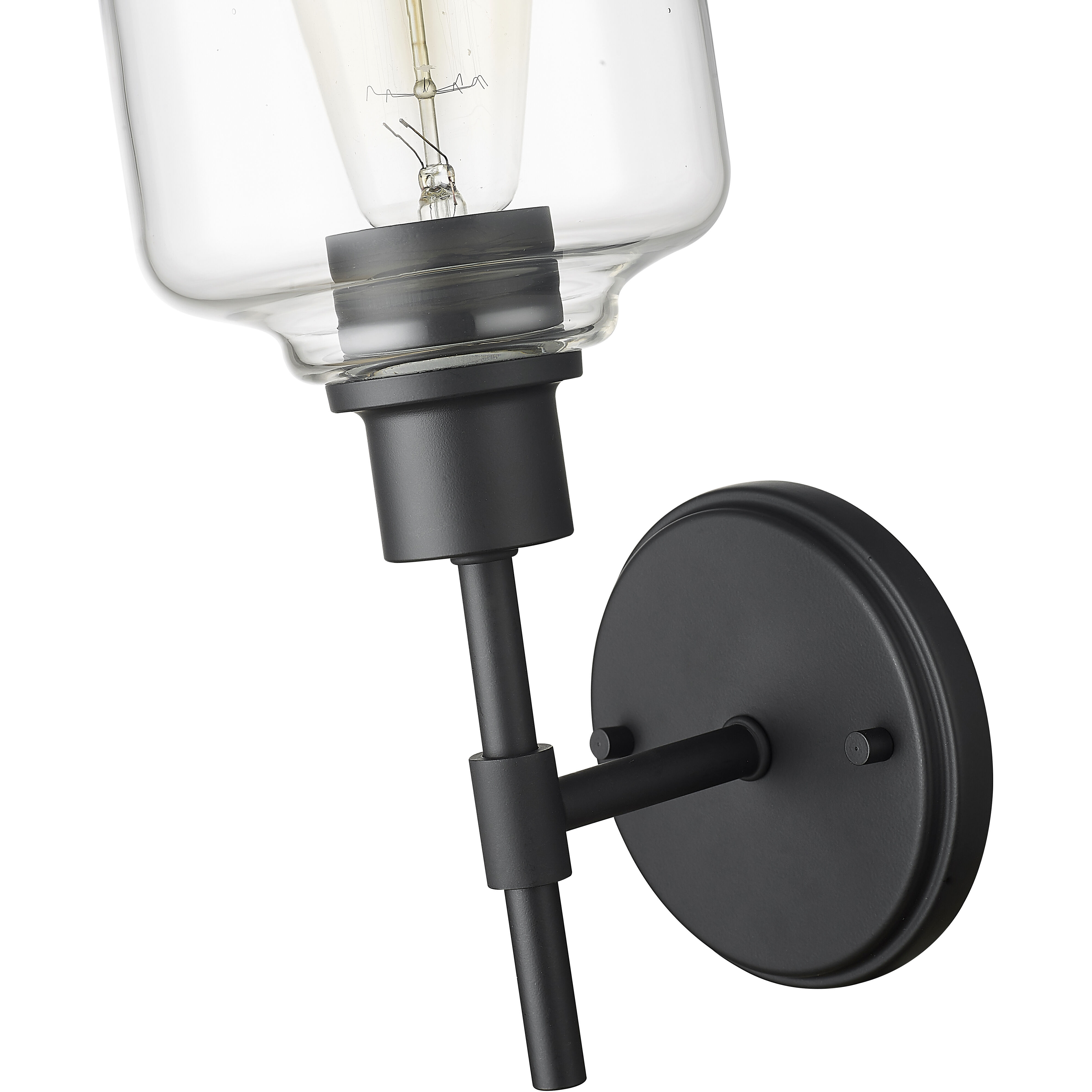 Asheville 1 Light 6.5 inch Matte Black Bathroom Wall Sconce Wall Light